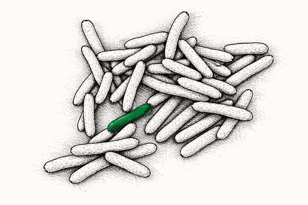 Vaccination mod tuberkulose - syrefast stav illustreret.
